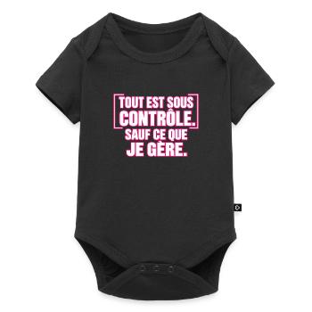 Alles ist unter Kontrolle, außer dem, was ich schaffe - Baby Premium Kurzarmbody - Schwarz - Vorne