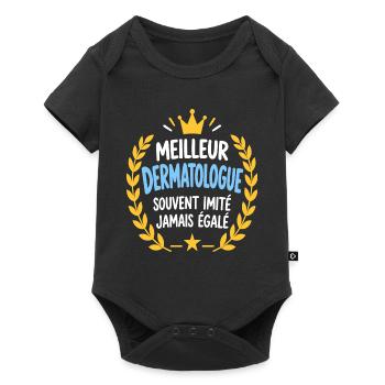 Bester humorvoller Dermatologe - Baby Premium Kurzarmbody - Schwarz - Vorne