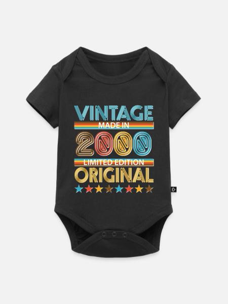 2000 - Baby Premium Kurzarmbody - Schwarz