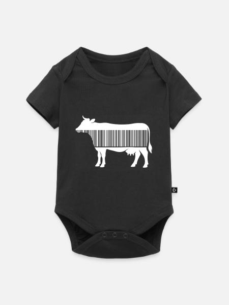 BarKUHde - mehr als eine Nummer - Baby Premium Kurzarmbody - Schwarz