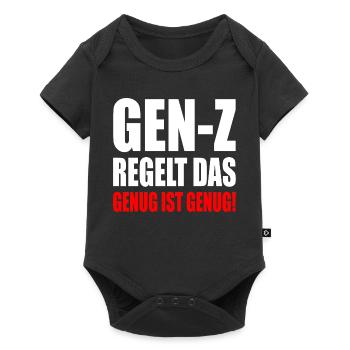 gen z regelt das - Baby Premium Kurzarmbody - Schwarz - Vorne