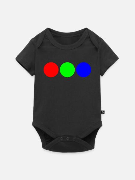 Triaden-Neonkreise - Baby Premium Kurzarmbody - Schwarz