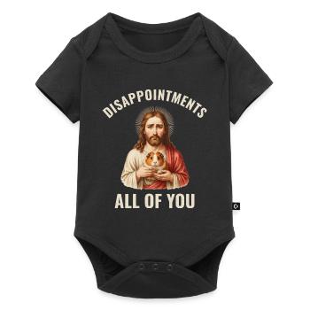 Disappointments Jesus mit Meerschweinchen - Baby Premium Kurzarmbody - Schwarz - Vorne