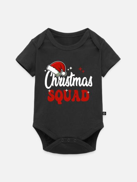 Weihnachtsmannschaft - Baby Premium Kurzarmbody - Schwarz
