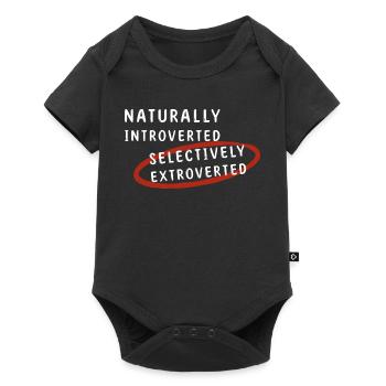 Naturally Introverted Selectively Extroverted - Baby Premium Kurzarmbody - Schwarz - Vorne