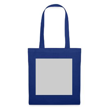 Quatrat in Grau - Stoffbeutel - Royalblau - Vorne