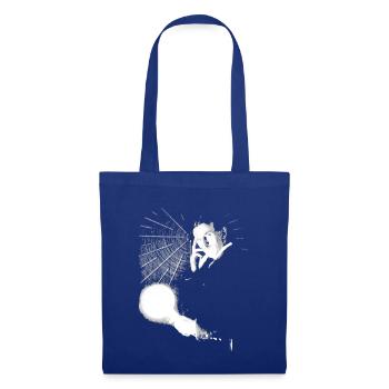Nikola Tesla with light bulb and Tesla coil - Tote Bag - royal blue - Front