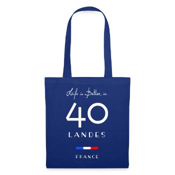 Das Leben ist besser LANDES Nummer 40 Aquitaine - Stoffbeutel - Royalblau - Vorne