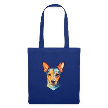 Ratonero Bodeguero Andaluz Hunderasse Aquarell - Stoffbeutel - Royalblau - Vorne