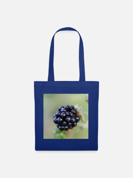 Brombeere Brombeeren Beeren Früchte - Stoffbeutel - Royalblau