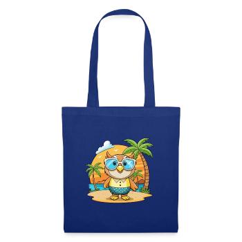 Eule Lustige Cartoon Sommer Strand Sonnenbrille - Stoffbeutel - Royalblau - Vorne