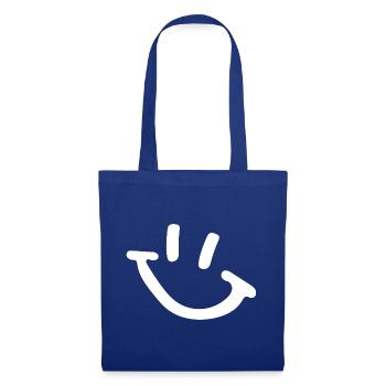 Smiley - Stoffbeutel - Royalblau - Vorne