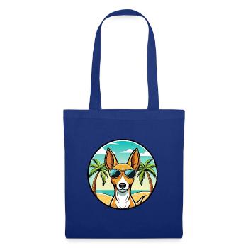 Podenco Canario Hunderasse Cartoon Sonnenbrille Strand - Stoffbeutel - Royalblau - Vorne