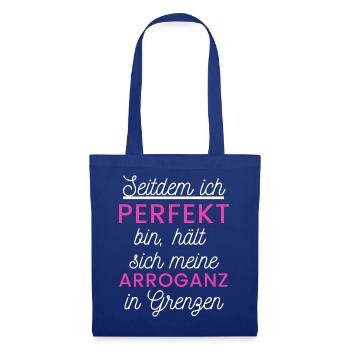 Selbstironische Perfektion - Stoffbeutel - Royalblau - Vorne