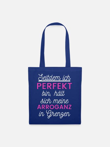 Selbstironische Perfektion - Stoffbeutel - Royalblau