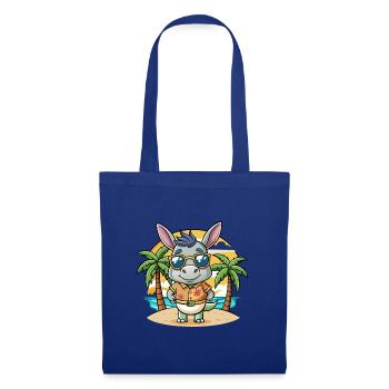 Lunettes de soleil de plage d’été de dessin animé drôle d’âne - Sac en tissu - bleu royal - Devant
