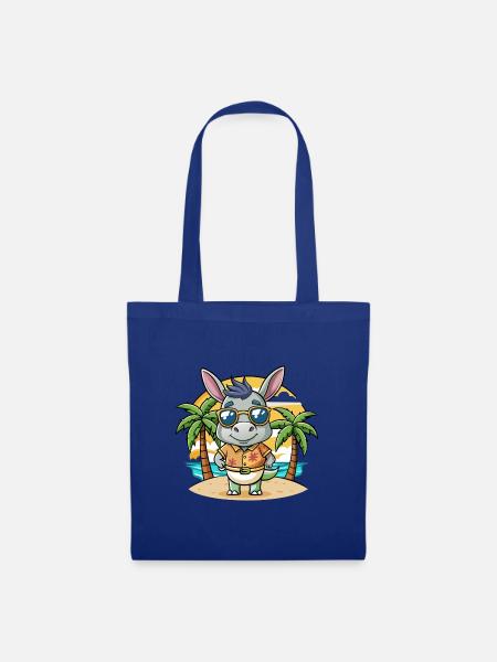 Esel Lustige Cartoon Sommer Strand Sonnenbrille - Stoffbeutel - Royalblau