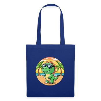 Dinosaurier Lustige Cartoon Sommer Strand Sonnenbrille - Stoffbeutel - Royalblau - Vorne