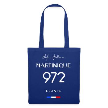 Das Leben ist besser MARTINIQUE Ausgabe 972 - Stoffbeutel - Royalblau - Vorne