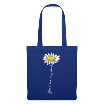Sommerblume, bester sonniger Tag - Textilien, Geschenke - Stoffbeutel - Royalblau - Vorne