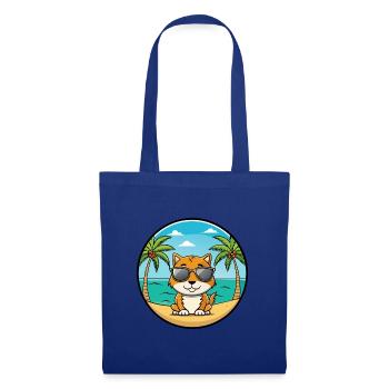Zypern Katzenrasse Cartoon Sonnenbrille Strand - Stoffbeutel - Royalblau - Vorne