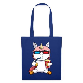 Einhorn 3D 3D Brille Popcorn Kino Film Kinofilm - Stoffbeutel - Royalblau - Vorne