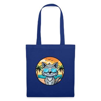 Australische Nebelkatzenrasse Cartoon Sonnenbrille Strand - Stoffbeutel - Royalblau - Vorne