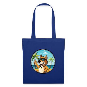 Auvergne Vorstehhund Rasse Cartoon Sonnenbrille Strand - Stoffbeutel - Royalblau - Vorne