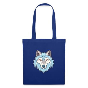 Arktischer Wolf Bunte Aquarell-Karikatur Kawaii Ani - Stoffbeutel - Royalblau - Vorne