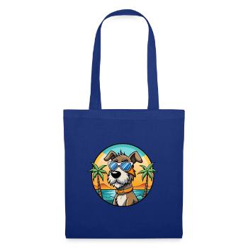 Istrischer Drahthaarhund Hunderasse Cartoon Beach - Stoffbeutel - Royalblau - Vorne
