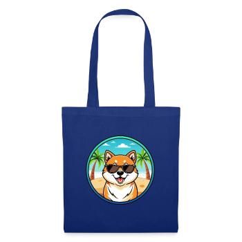 Shih Poo Hunderasse Cartoon Sonnenbrille Strand - Stoffbeutel - Royalblau - Vorne