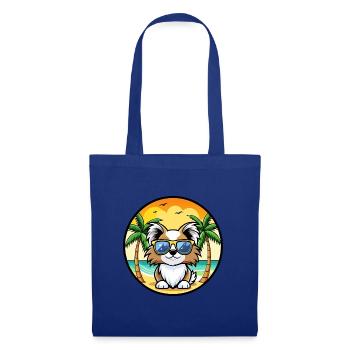 Japanese Chin Dog Breed Cartoon Sunglasses Beach - Tote Bag - royal blue - Front