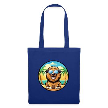 Leonberger Dog Breed Cartoon Sunglasses Beach - Tote Bag - royal blue - Front