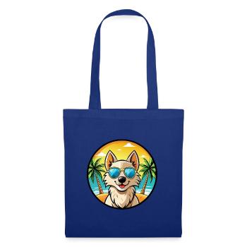 Nordic Spitz Hunderasse Cartoon Sonnenbrille Strand - Stoffbeutel - Royalblau - Vorne