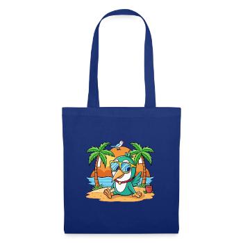 Colibri Drôle Dessin Animé Plage Lunettes De Soleil - Sac en tissu - bleu royal - Devant