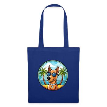 Andalusischer Windhund Rasse Cartoon Sonnenbrille Strand - Stoffbeutel - Royalblau - Vorne