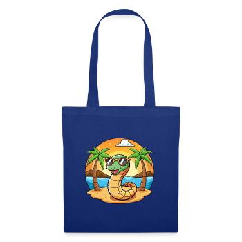 Lunettes de soleil de plage d’été de dessin animé drôle de serpent - Sac en tissu - bleu royal - Devant