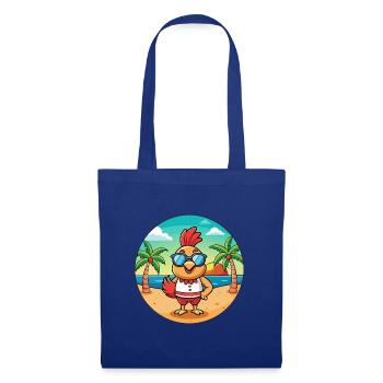 Hahn Lustige Cartoon Sommer Strand Sonnenbrille - Stoffbeutel - Royalblau - Vorne