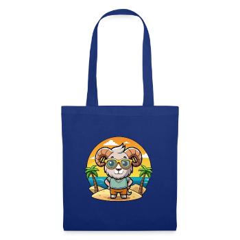 Ram Lustige Cartoon Sommer Strand Sonnenbrille - Stoffbeutel - Royalblau - Vorne