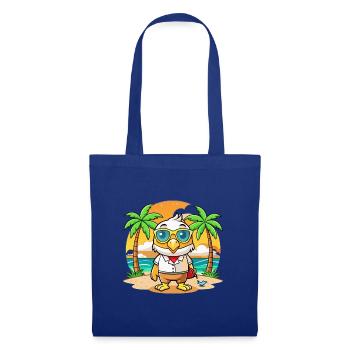 Hawk Lustige Cartoon Sommer Strand Sonnenbrille - Stoffbeutel - Royalblau - Vorne