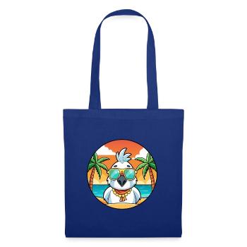 Kakadu Lustige Cartoon Sommer Strand Sonnenbrille - Stoffbeutel - Royalblau - Vorne