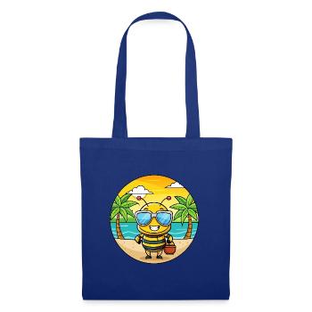 Biene Lustige Cartoon Sommer Strand Sonnenbrille - Stoffbeutel - Royalblau - Vorne