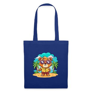 Lunettes de soleil de plage d’été de dessin animé drôle d’ours - Sac en tissu - bleu royal - Devant