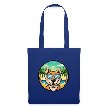 Russischer Jagdhund Rasse Cartoon Sonnenbrille Strand - Stoffbeutel - Royalblau - Vorne