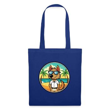 Polnische Jagdhunderasse Cartoon Sonnenbrille Strand - Stoffbeutel - Royalblau - Vorne