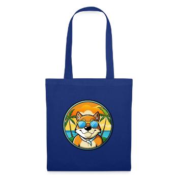 Moskau Watchdog Rasse Cartoon Sonnenbrille Strand - Stoffbeutel - Royalblau - Vorne
