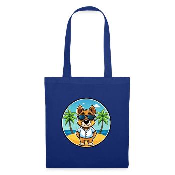Sporting Lucas Terrier Hunderasse Cartoon Beach - Stoffbeutel - Royalblau - Vorne