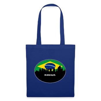 Manaus Brasilien Flagge Skyline Silhouette Reisen - Stoffbeutel - Royalblau - Vorne