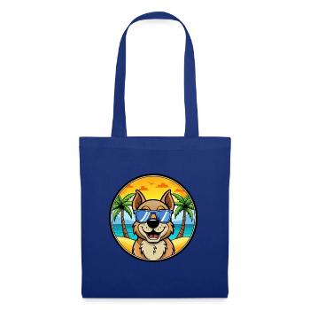 Berger De Beauce Dog Breed Cartoon Sunglass Beach - Tote Bag - royal blue - Front