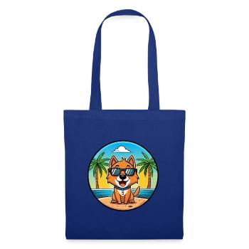 Kyi Leo Hunderasse Cartoon Sonnenbrille Strand - Stoffbeutel - Royalblau - Vorne